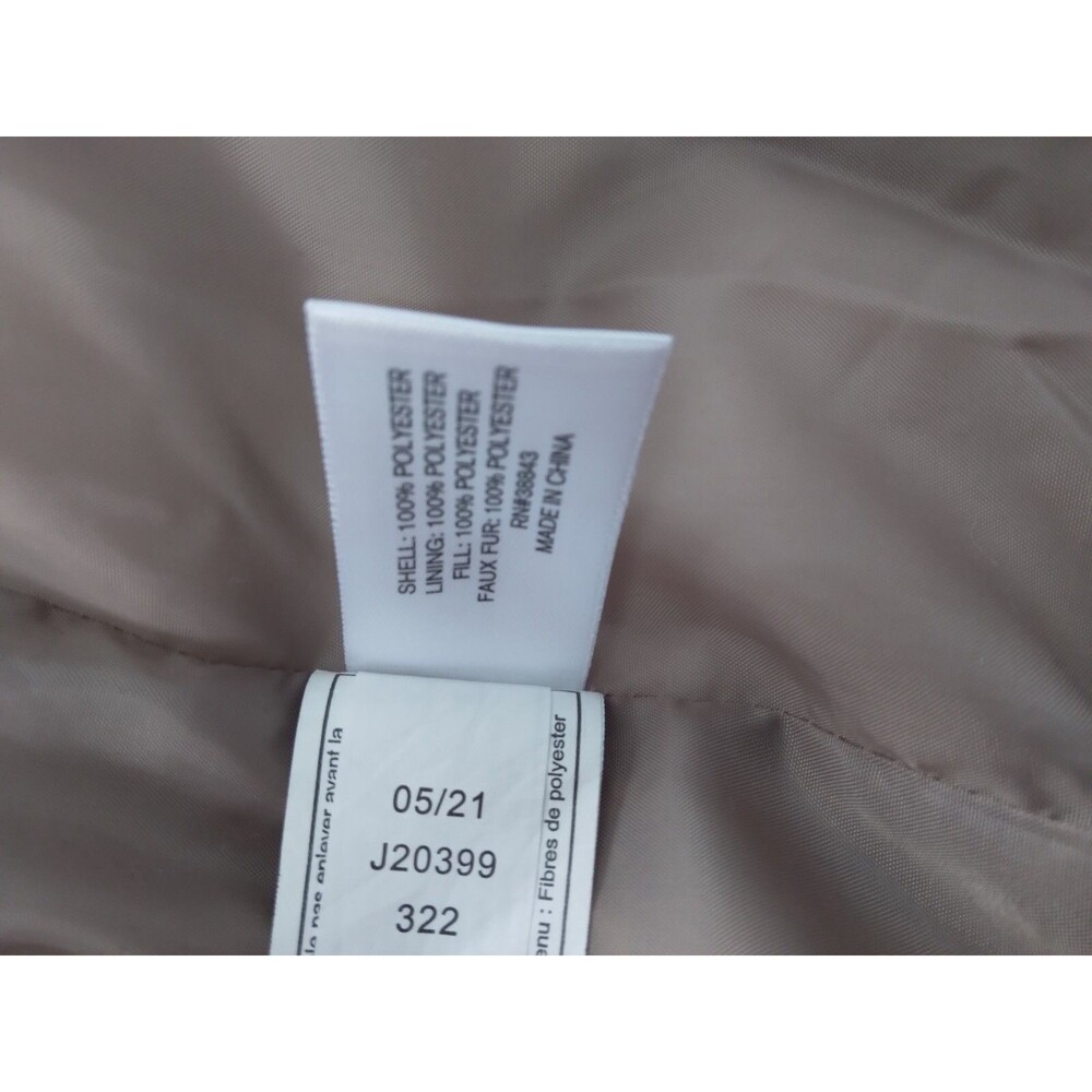 A.N.A Coat Jacket Quilted Puffer Faux Sherpa Trim Womens Size Large - Picture 11 of 15